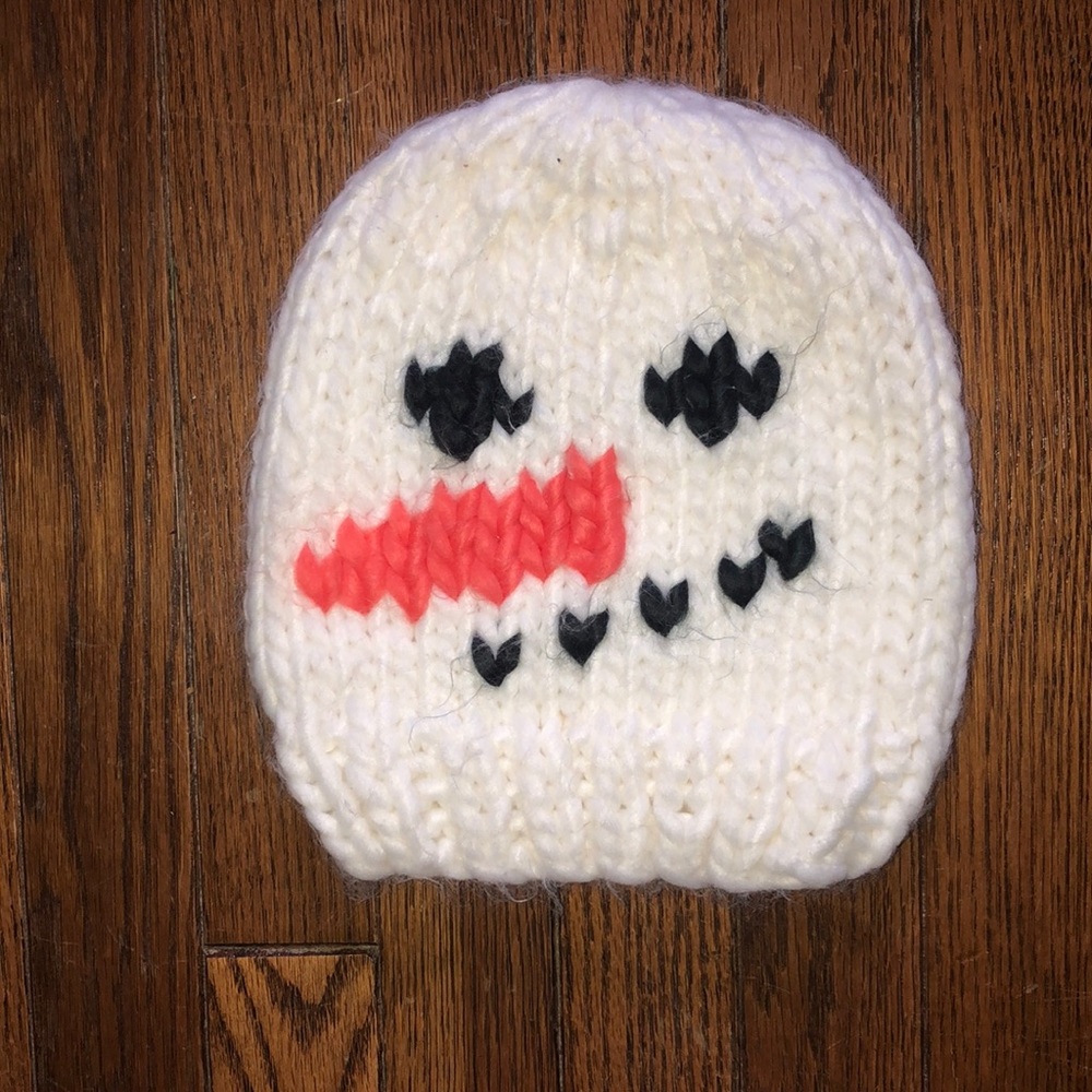 Snowman knit beanie